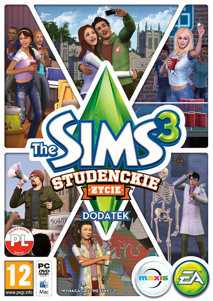 The Sims 3 Studenckie Życie / University Life(2013) / Polska wersja językowa